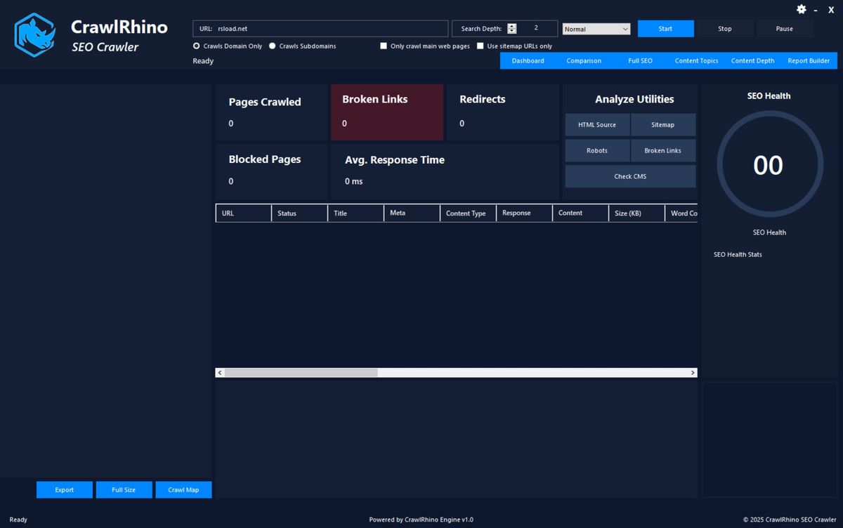 CrawlRhino SEO Crawler 